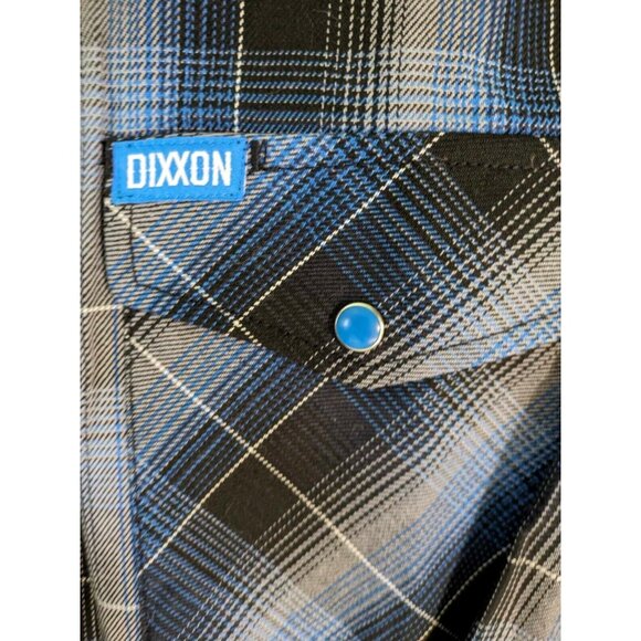 Dixxon Flannel Company Form Function Men Med Blue Long sleeve Flannel Pearl Snap - Picture 4 of 8